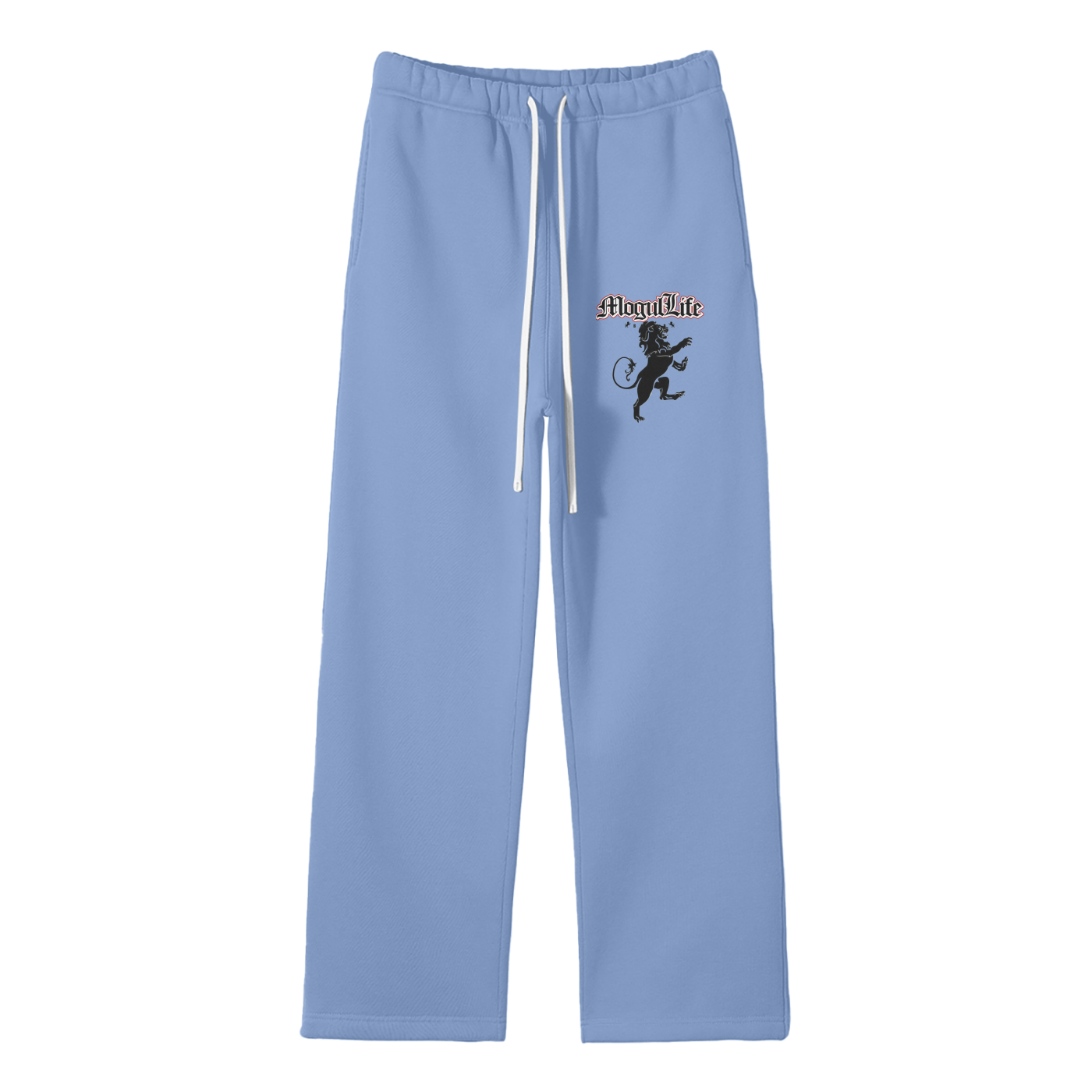Streetwear Unisex Solid Color Fleece Straight Leg Pants