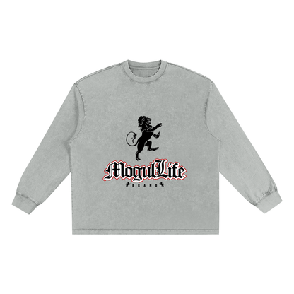 Snow Washed Oversize Long Sleeve T-shirt