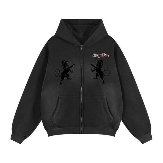 Zip-Through Boxy Hoodie