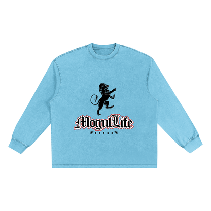 Snow Washed Oversize Long Sleeve T-shirt