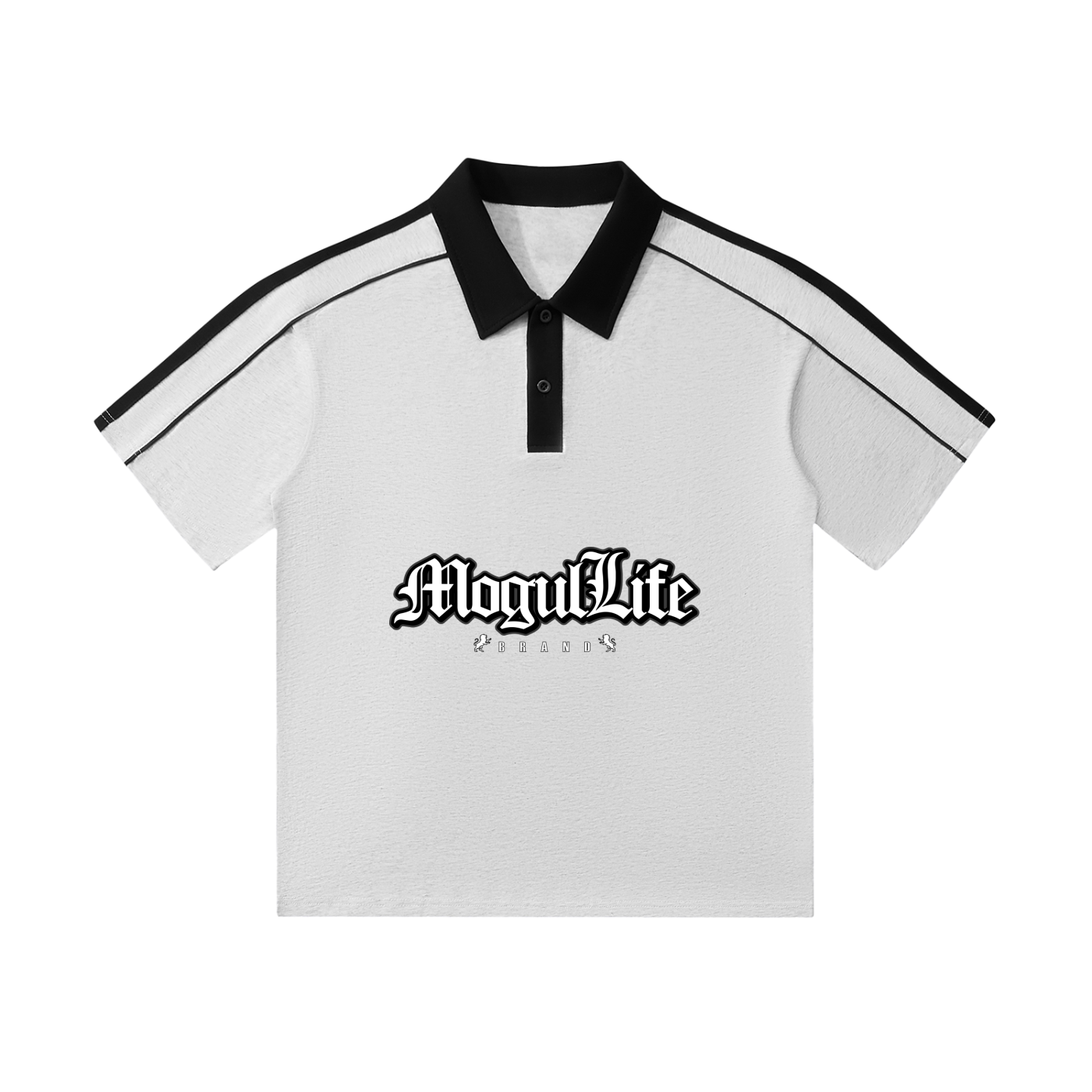 Contrast Collar Short-Sleeve Polo Shirt