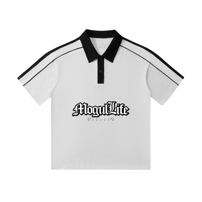 Contrast Collar Short-Sleeve Polo Shirt