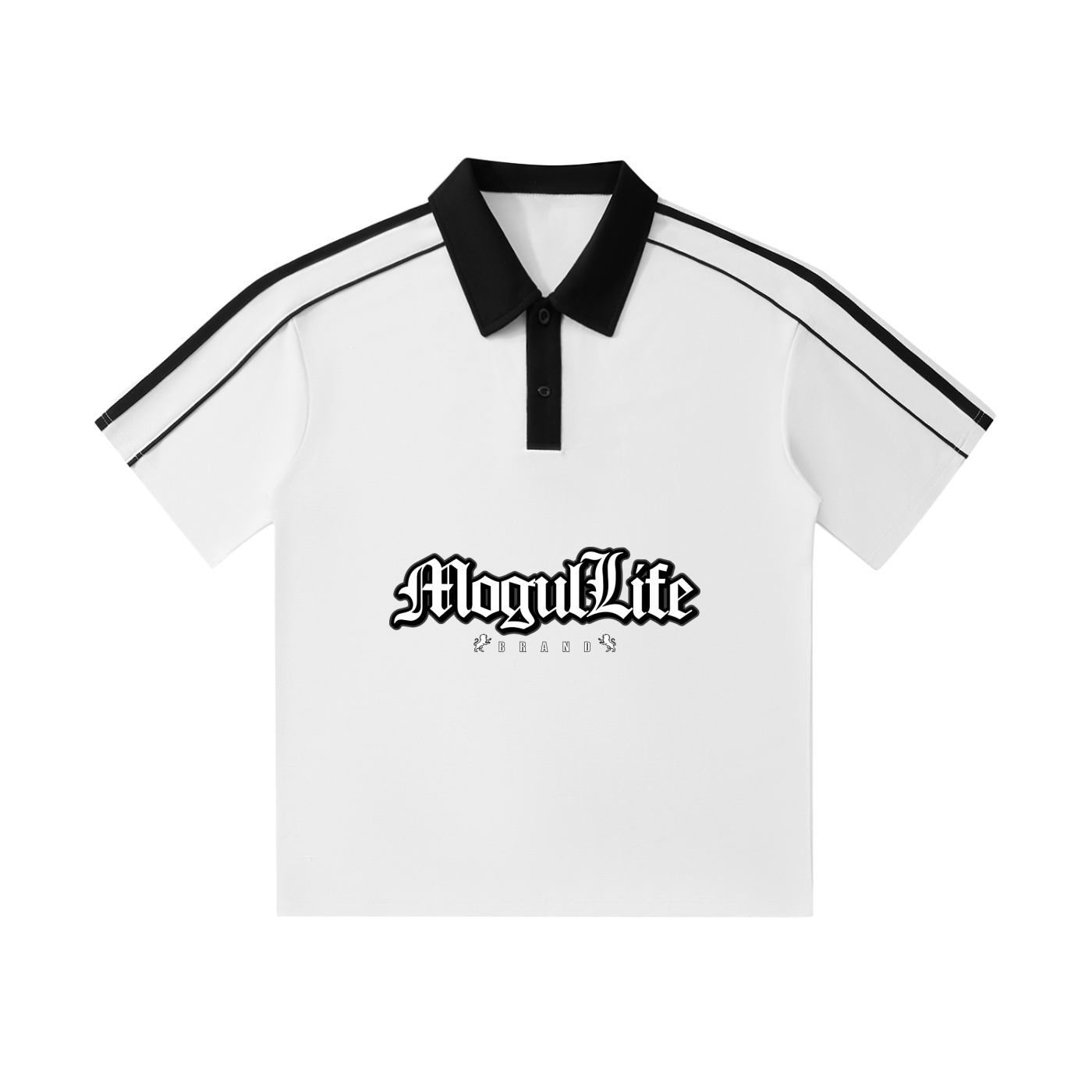 Contrast Collar Short-Sleeve Polo Shirt