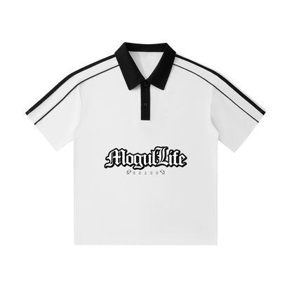 Contrast Collar Short-Sleeve Polo Shirt