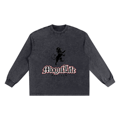 Snow Washed Oversize Long Sleeve T-shirt