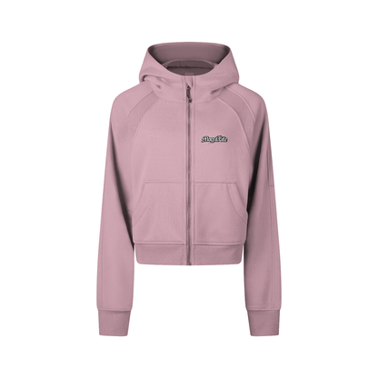 Cropped Zip-Through Hoodie